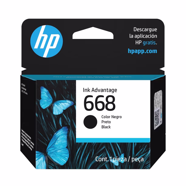 Cartucho Original HP 668 Negro 6ML
